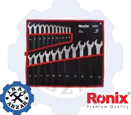 ست آچار یکسر تخت یکسر رینگ رونیکس 22 عددی مدل RH-2159