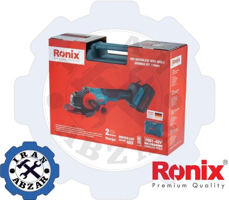 مینی فرز شارژی براشلس 40 ولت 125 میلی متر دیمر دار رونیکس مدل 8901-40v