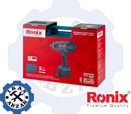 بکس شارژی 40 ولت براش لس 1200 نیوتن رونیکس مدل 8917-40v